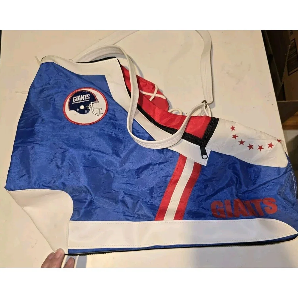NFL New York Giants Sports Souvenir Shoe Shaped Tote Bag 90s Football Retro